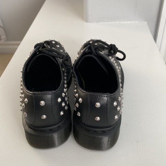 Dr Martens 1461 Stud Wanama Leather Oxford Shoes in Black Size 6 - Picture 5 of 10